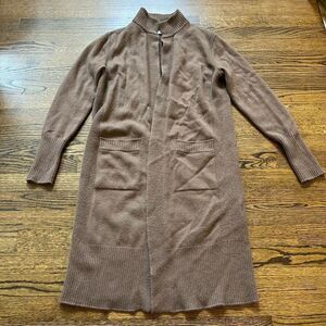 Athleta Brown Long Cardigan Sweater